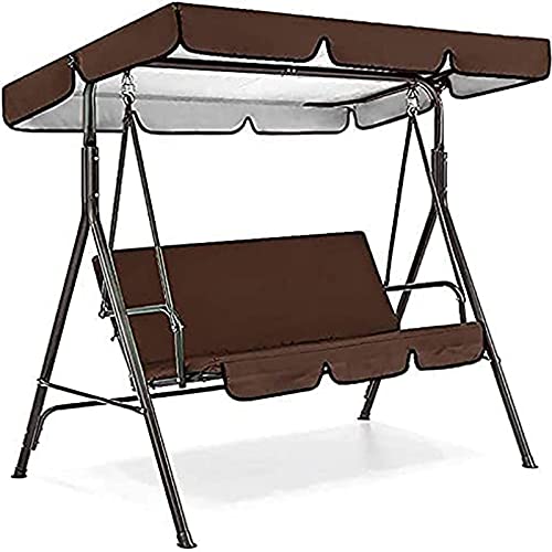 Patio Swing Canopy Waterproof Top Cover Set Replacement Canopy Cover for 23SeaterSwing Chair Awning Glider Swing Cover Outdoor Sunproof Chair PatioLawnGarden All Weather Protection Porch Swings