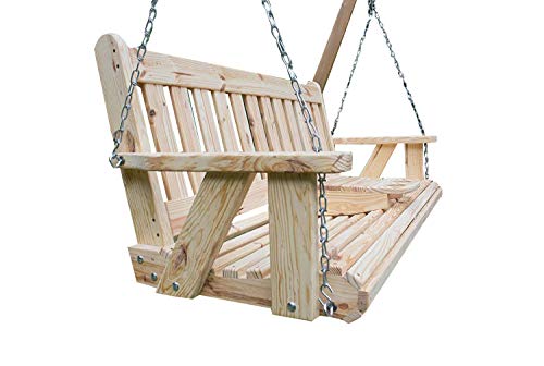 Ecommersify Inc Portable Cup Holder Rolled Seating Amish Heavy Duty 800 Lb 5ft Porch Swing  Made in USA