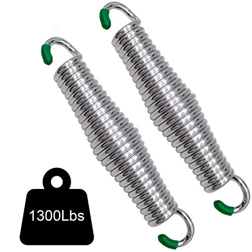 BLASCOOL Porch Swing Springs Heavy Duty  1300Lbs Hammock Chair SpringHanger Ceiling Mount Spring (Silver)