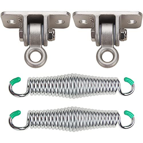 Butizone Porch Swing Hanging Kit 304 Stainless Steel Swing Hangers and Galvanized Springs for Ceiling Mount Porch Swings and Hammock Chairs 700 Lbs Capacity Set of 2