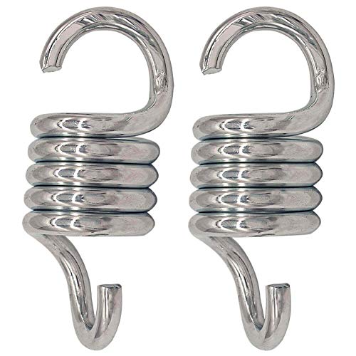 Porch Swing Springs HammockChair Spring  1500Lbs Heavy Duty Suspension Hangers Ceiling Mount Porch Swings (2pcs 750Lbs Compact Version)