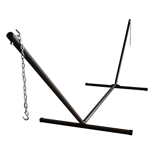 Project One Steel Hammock Stand WeatherResistant w Adjustable Hanging Hooks PowderCoated Finish Heavy Duty 500 LBS Capacity with HeavyGauge Hanging Hooks