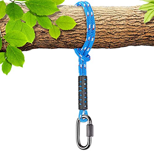 BeneLabel Tree Swing Rope Holds 2500 LB Capacity Hammock Tree Swing Hanging Strap Heavy Duty Carabiner 1000LB Capacity for Outdoor Swings Hammock Playground Set Accessories 492 ft 1 Pack