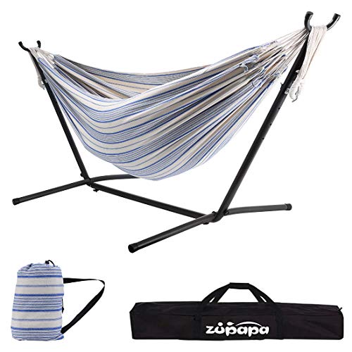 Zupapa Space Saving Hammock Stand Set Heavy Duty 550LBS Capacity Accommodates 2 People Hammock and Frame Portable with Carry Bag for Outdoor Indoor Use  Bubble Fantasy