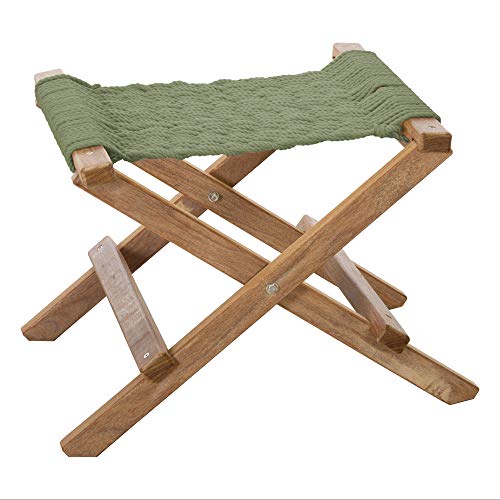 Nags Head Hammocks Cumaru Folding Rope Footstool Meadow DuraCord