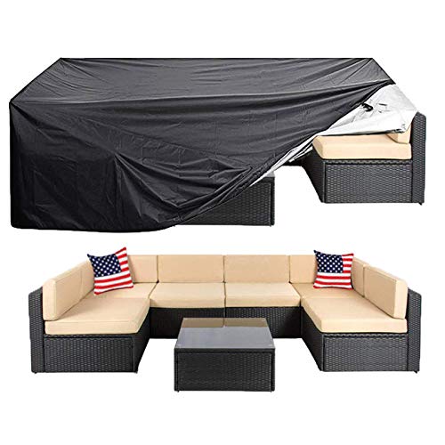 Oslimea Patio Furniture Covers Waterproof Outdoor Sectional Furniture Set Cover Rectangular Table Chair Sofa Covers Dust Proof Furniture Protective Cover Large 124 L x 63 W x 29 H