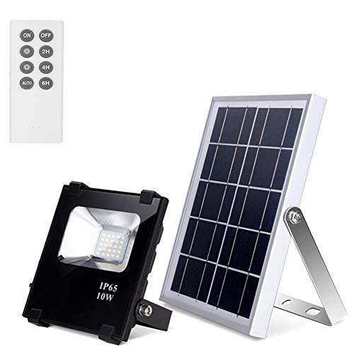 Solar Flood Lights Outdoor Remote Control Solar Power Led Lights 10W 500LM 25 LEDs IP65 Waterproof Solar Wall Lamp Floodlights for Gutter ShedBusiness Sign