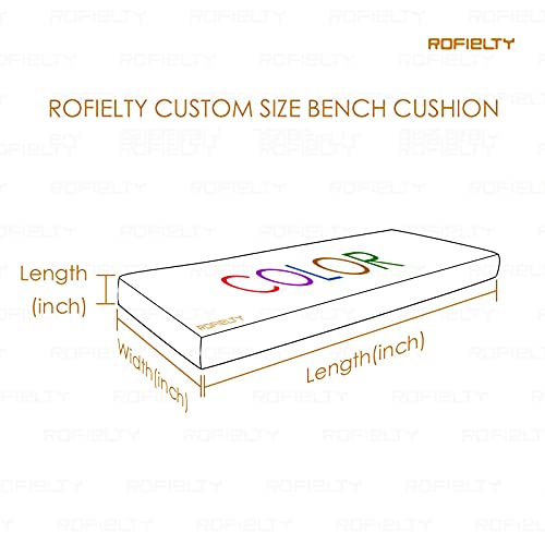 ROFIELTY Custom Size Bench Cushion Patio Bench Seating Cushion Indoor Bench Cushion OutdoorIndoor BenchSwing Cushion Porch Swing Cushion Bench Pads