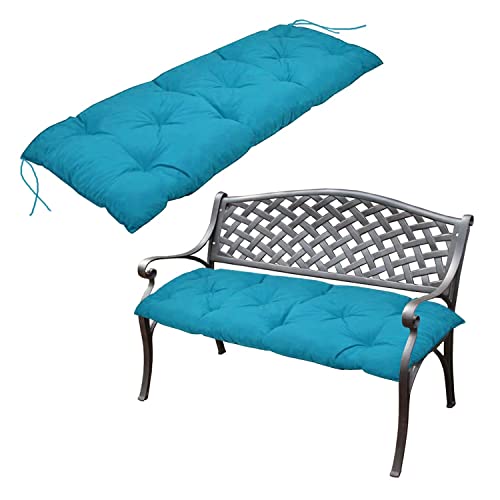Waterproof IndoorOutdoor Garden Bench Seat Cushions，Thicken Patio Bench Soft Rocking Chairs Pad Lounger Seat for Wicker Loveseat Settee（59 X 196 in，Turquoise）