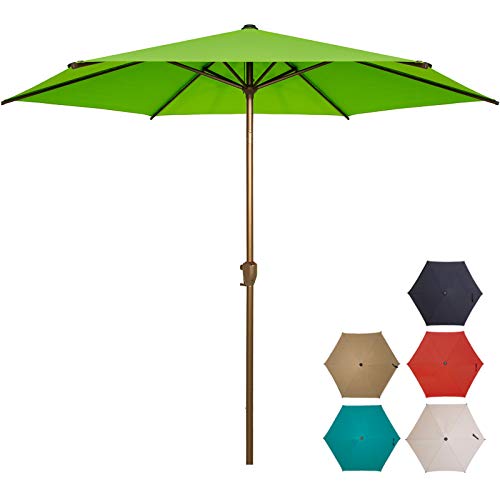 Ogrmar 75 FT Patio Umbrella Outdoor Table Umbrella with Push Button Tilt and Crankfor Terrace Backyard Garden Courtyard Swimming Pool Lawn (Pear Green)