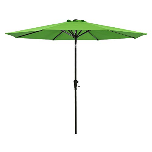 JIESSIWONG Patio Umbrella 11ft Outdoor UmbrellasLarge Umbrella Outdoor Patio Table UmbrellasOutdoor Patio Shades Pool Market Umbrella with 8 Sturdy Ribs  Push Button Tilt (11ftApple Green)
