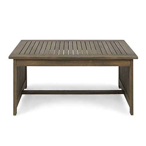 Christopher Knight Home Grace Outdoor Acacia Wood Coffee Table Gray Finish