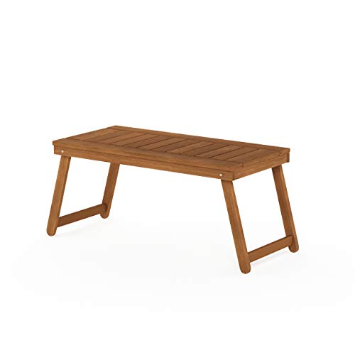 Furinno FG19064 Tioman Outdoor Hardwood Coffee Folding Table Natural