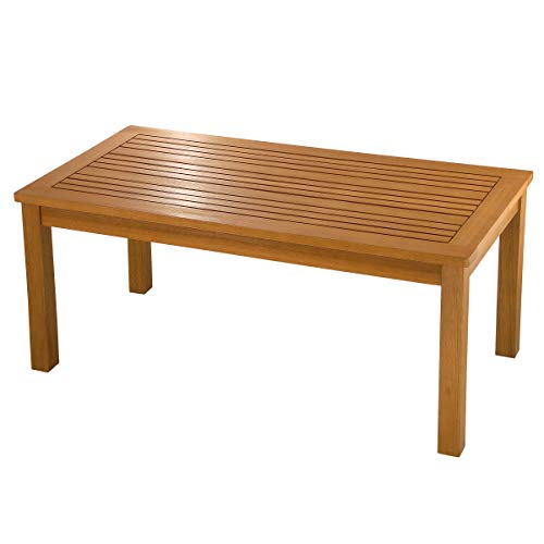 National Outdoor Living Eucalyptus Wood Patio Coffee Table