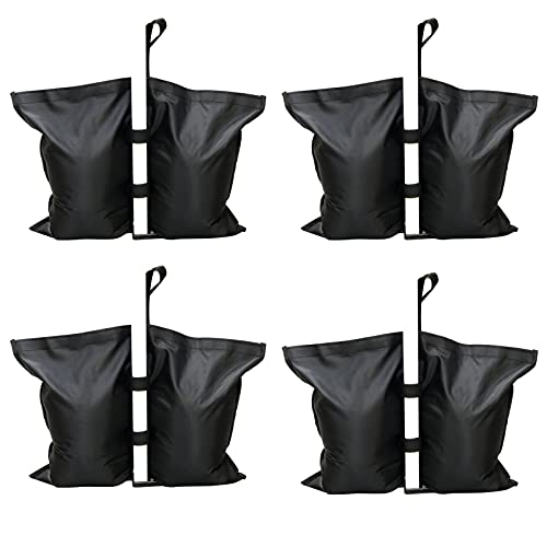 KKONHII 4PCS Weight Sand Bags for Pop up Canopy Leg，120LBS Heavy Duty Canopy Tent Weights，Large Size Weight Bags Sandbag for Patio Outdoor Pop up Canopy Tent Umbrella Sun Shelter Pool Ladder