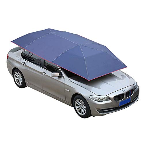 Mein LAY Car Tent SemiAutomatic Hot Summer Car Umbrella Cover Portable Movable Carport Folded Automobile Protection Sun Shade AntiUV Canopy SunProof Shelters SUV Blue
