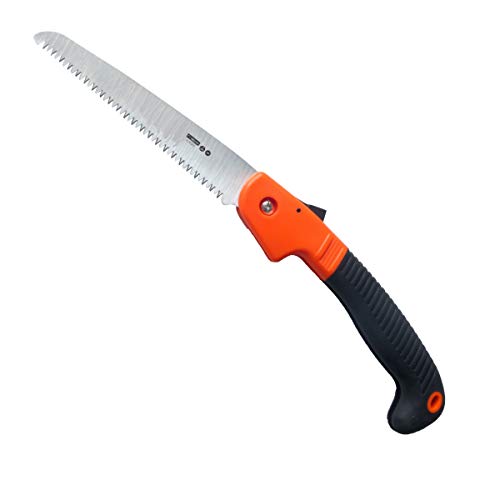Edward Tools 7 Folding Saw  Heavy Duty Harden Triple Razor Tooth Steel  Hand Saw for Camping Pruning Backpacking Survival Outdoors Gardening Trees  Foldable Safety Sheath