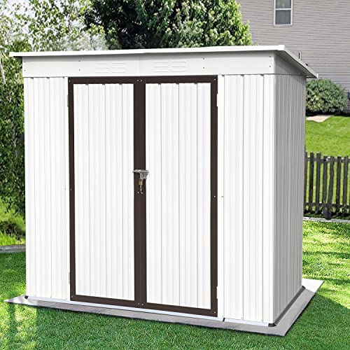 Outdoor Storage Shed 6x4 Feet Outdoor ShedMetal Sheds Garden Shed with Lockable DoorTool Shed for Patio Lawn BackyardPerfect to Store Garden ToolsBike AccessoriesLawn Mower