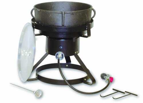 King Kooker 1720 1712Inch Outdoor Cooker with 5 Gallon Cast Iron Jambalaya Pot Package
