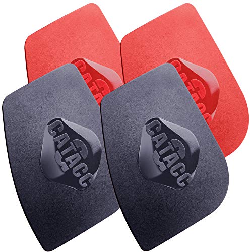 Original Pan Scrapers Set 4 Pack Flexible Thicker Polycarbonate Plastic Pan Scraper Tools for Cast Iron Skillets Cookware Pans Dishes and Pots