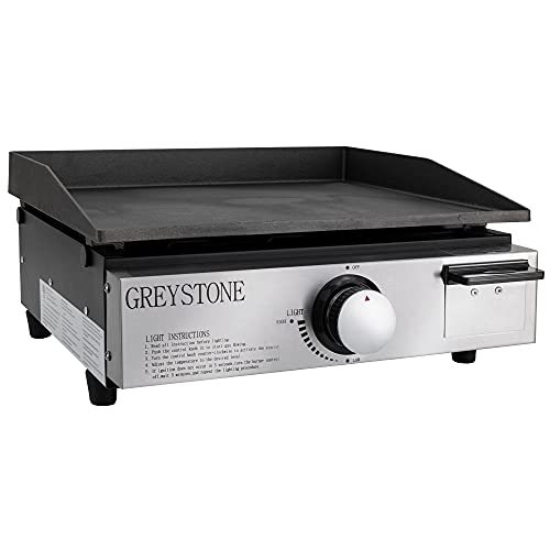 RecPro RV Griddle  Includes Cast Iron Cook Plate  LP Griddle  15000 BTU  Outdoor RV Cooktop