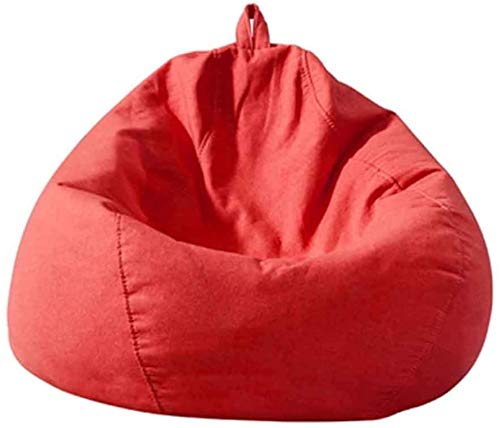 Lightweight Classic Bean Bag Chair Sofa Cover Lazy Lounger Bean Bag Storage Chair Cover for Adults and Kids Washable Independent liner for indoor and Outdoor Use Recliner Gaming Bean Bag Color  Red