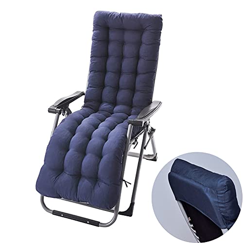 Sun Lounger Chair Cushions67inch Lounge Chaise Cushion Sun Lounger Mattress with NonSlip Back Elastic Sleeve for Garden OutdoorIndoorSofaTatamiCar SeatBench(67 x 21 x 3 inch Blue)