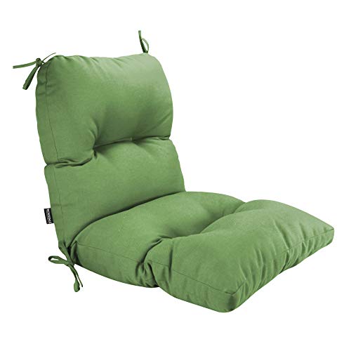 BOSSIMA Outdoor Indoor High Back Chair Tufted Cushions Comfort Replacement Patio Seating Cushions Deep Green