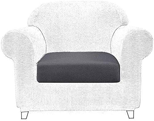 Jacquelyn Floor Pillow Sofa Chair Seat Cushion Covers Polyester Spandex Elastic Sofa Couch Slip Covers Protector Replacement Home Living Room 2 Seater Chair Cushion (Color  1 Seater Dark Gray)