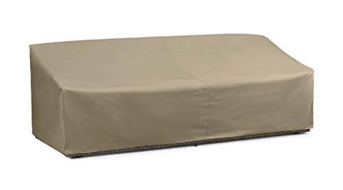 SunPatio Outdoor Sofa Cover Sectional Sofa Cover with Seam Taped Heavy Duty Waterproof Patio Furniture Cover with Air Vent Fade Resistant Oversized Couch Cover 935L x 45W x 39H Neutral Taupe