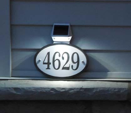 Comfort House Solar Light House Number Sign