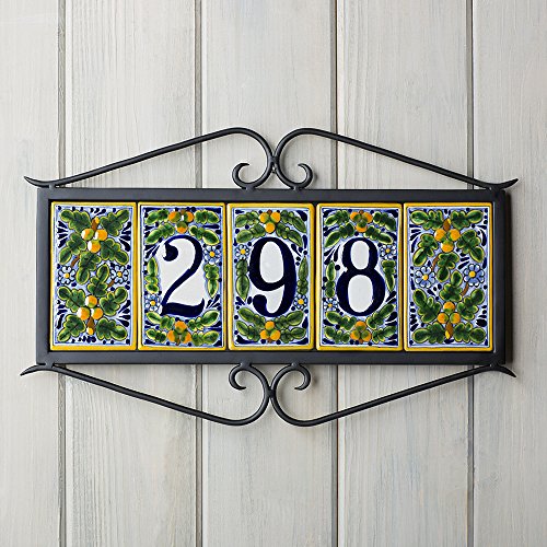 5-Tile Classic House Address Number Plaque