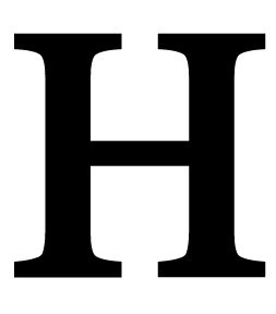 Village Wrought Iron LET-H House Plaque Letter H - Black