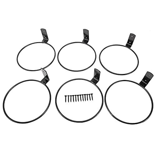 Finderomend Wall Plant Holder 6 inch Flower Pot Holder Bracket Ring Wall Mounted Metal Planter Hooks Hangers Wall Bracket Wall Planter Hook for Balcony Home Garden Yard (6)