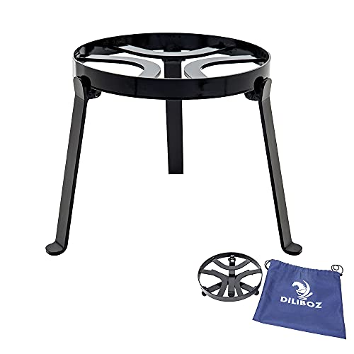 Diliboz Campfire Tripod for Dutch Oven  Camping Tripod for Cooking  Campfire Cooking Stand  Cooking Tripod  Open Fire Tripod Grill for Cooking in Cast Iron  Campfire Cooking Equipment