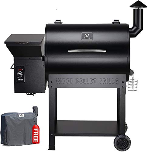 Z GRILLS 2020 Upgrade Wood Pellet Grill  Smoker 8 in 1 BBQ Grill Auto Temperature Control inch Cooking Area (700 sq in Black)