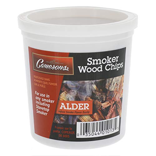 Camerons Smoking Chips Kiln Dried 100 Percent Natural Extra Fine Wood Smoker Sawdust Shavings (Alder 1 Pint) (0473176 L)