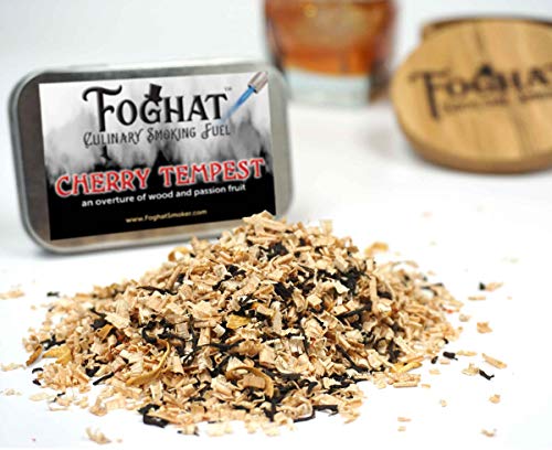 Cherry Tempest  Foghat Culinary Smoking Fuel  Infuse Wine Whiskey Cheese Meats BBQ Salt  Luxury Wood Smoking Chips for Portable Smoker Smoking Gun Glass Cloche or Foghat Cocktail Smoker