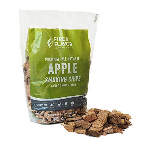 Fire  Flavor Premium All Natural Smoking Wood Chips 2 Pounds Apple Sweet  Smoky