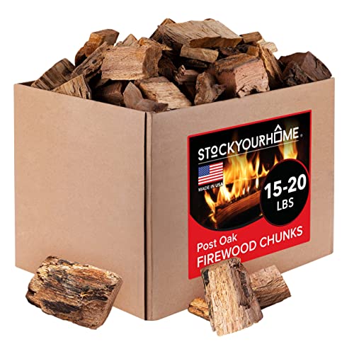 Stock Your Home Post Oak Wood Chunks1520 lbs  Firewood Chunks for Barbecue  Grilling  Cooking Wood for Smoking Meat  Brick Oven Pizza Wood  Fire Pit Wood  Heat Treated Firewood