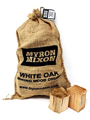 Myron Mixon Smokers BBQ White Oak Wood Chunks for Adding Flavor and Aroma to Smoking and Grilling at Home in The Backyard or Campsite