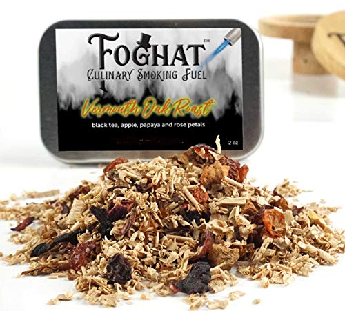 Vermouth Oak Roast  Foghat Culinary Smoking Fuel  Infuse Wine Whiskey Cheese Meats BBQ Salt  Luxury Wood Smoking Chips for Portable Smoker Smoking Gun Glass Cloche or Foghat Cocktail Smoker