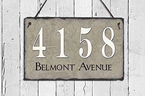 Fully Customizable Slate Home Address Plaque