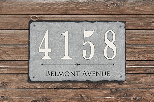 Fully Customizable Slate Home Address Plaque