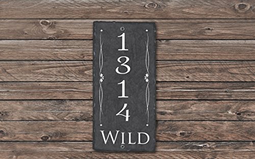 Fully Customizable Slate Home Address Plaque