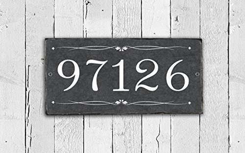 Fully Customizable Slate Home Address Plaque