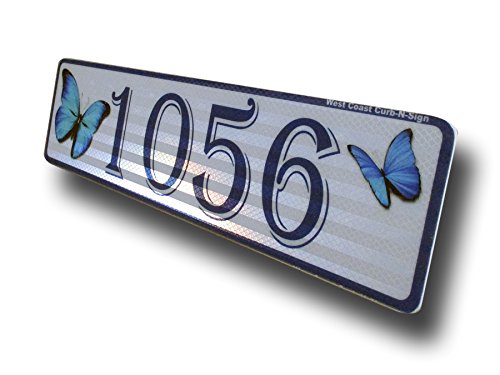 Butterfly Curb Mailbox House Address Plaque Reflective