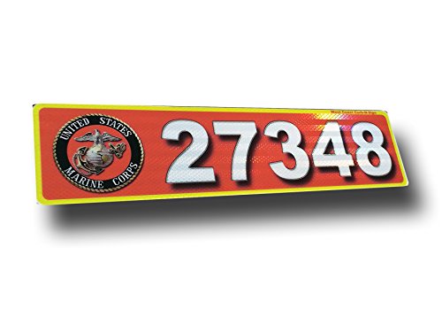 Marine Corps Curb Mailbox House Address Plaque Reflective