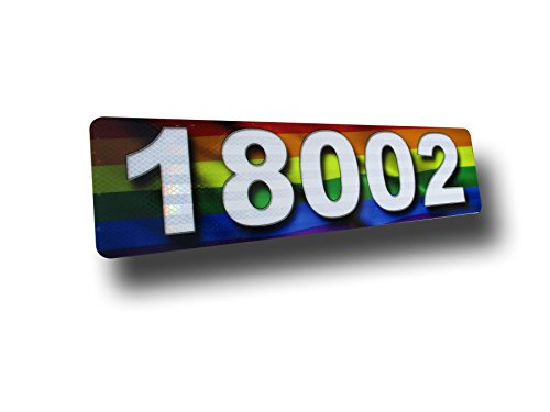 Rainbow Flag Horizontal Curb Mailbox House Address Plaque Reflective