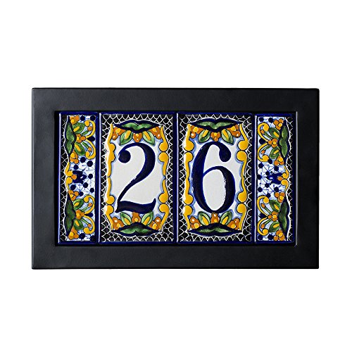 3-Tile Contemporary House Address Number Plaque